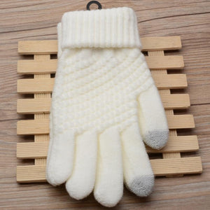 Smart Touchscreen Cashmere Knitted Winter Gloves Women