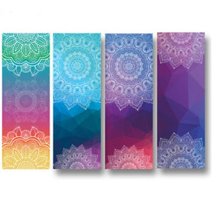 Colourful Mandala Yoga Towel Non Slip Portable Travel Pilates Blanket