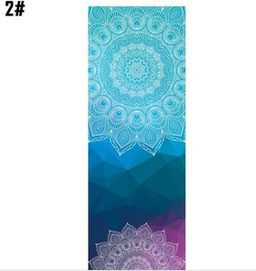 Colourful Mandala Yoga Towel Non Slip Portable Travel Pilates Blanket