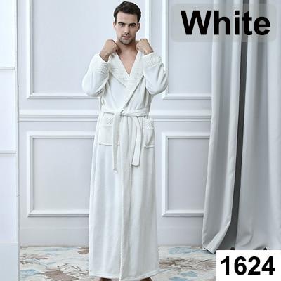 Long Warm Coral Fleece Plush Soft Winter Dressing Gown Men And Women