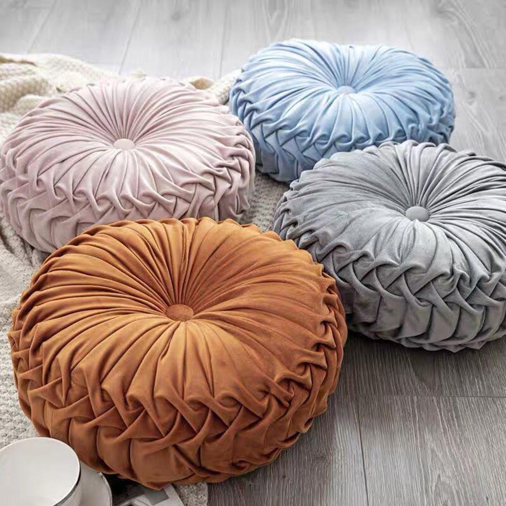 Soft Velvet Pleated Floor Cushion