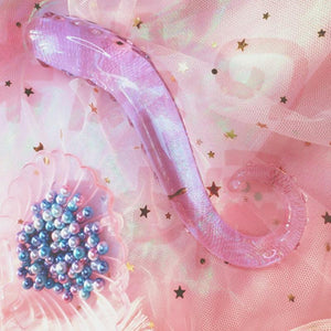 House Of Dasein Seahorse Crystal Pink Pyrex Glass Dildo Spot Simulator Sex Toy