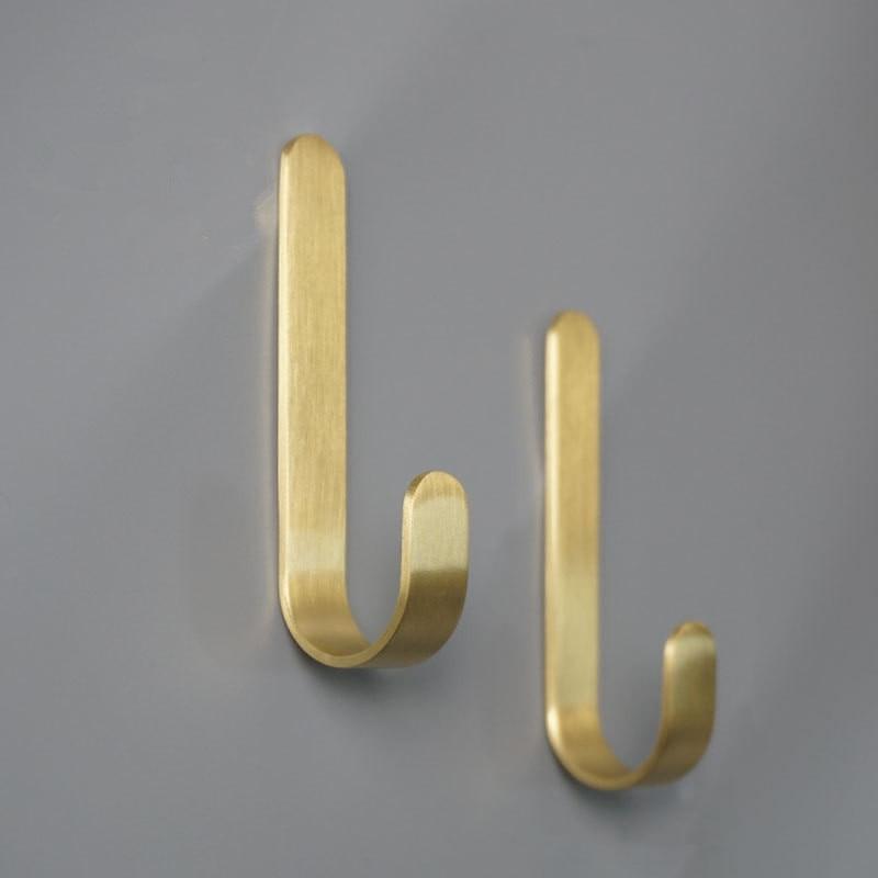 Modern Simple Gold Wall Hooks Home Storage Organisation