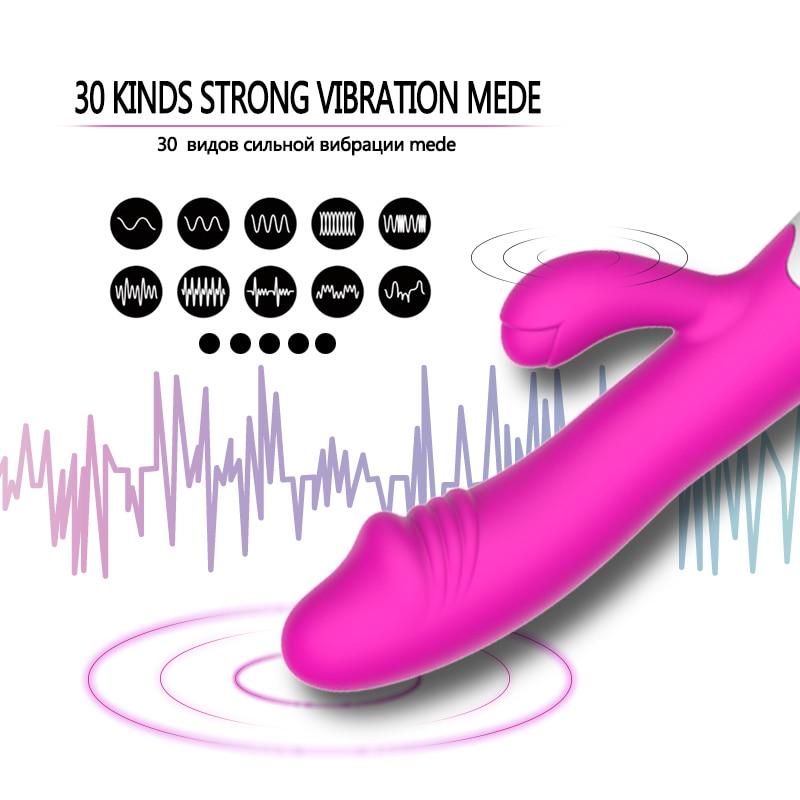 House Of Dasein 30 Speed Rechargeable Rabbit Vibrator Clit G Spot Women Sex Toy