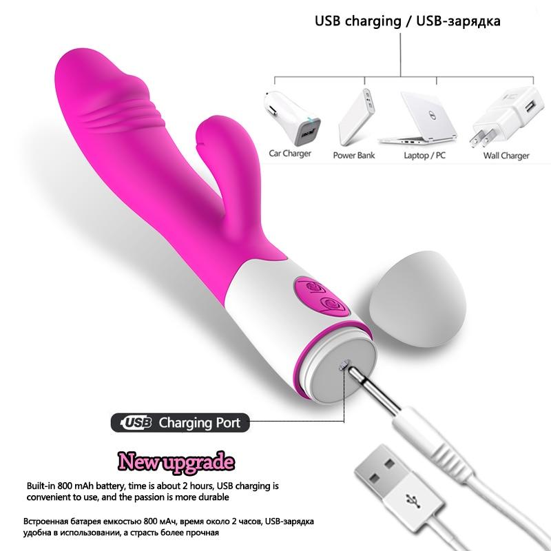 House Of Dasein 30 Speed Rechargeable Rabbit Vibrator Clit G Spot Women Sex Toy