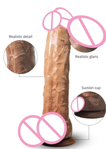 Long Realistic Dildo Big Penis Dong Lifelike Cock And Balls Strong Suction