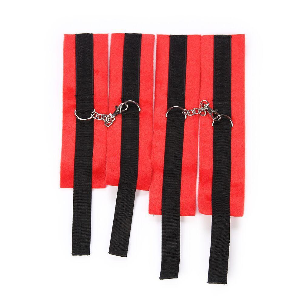 Black Red 10Pcs Bondage Kit Bdsm Beginner Set Sex Toys For Couples