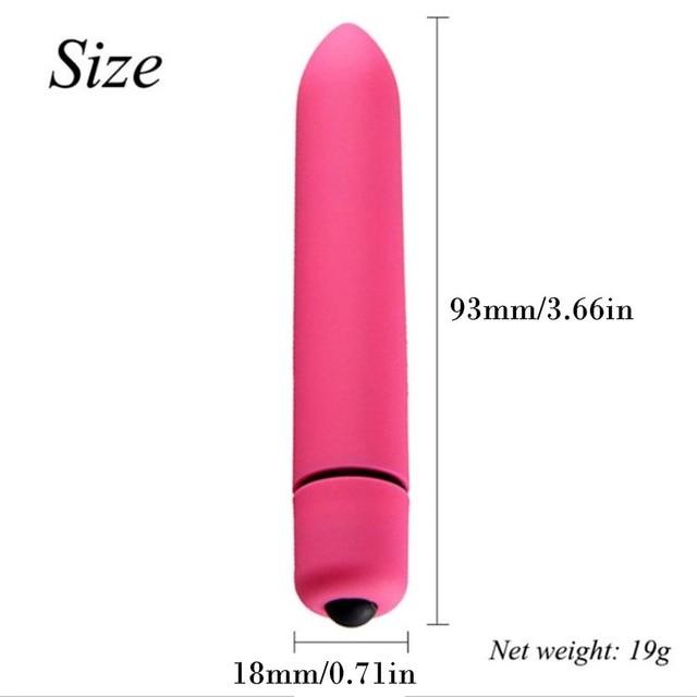 12 Colours Mini Bullet Vibrator 10 Speeds Discreet Vibrations