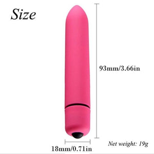 12 Colours Mini Bullet Vibrator 10 Speeds Discreet Vibrations