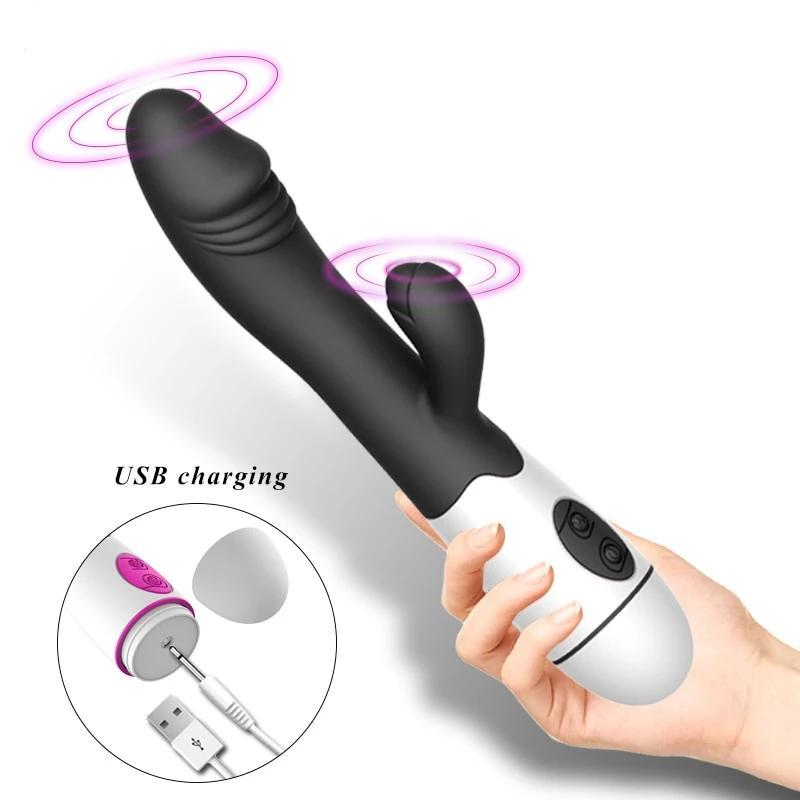 House Of Dasein 30 Speed Rechargeable Rabbit Vibrator Clit G Spot Women Sex Toy