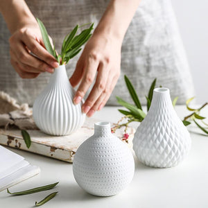 White Teardrop Vase Simple Home Decor