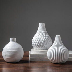 White Teardrop Vase Simple Home Decor