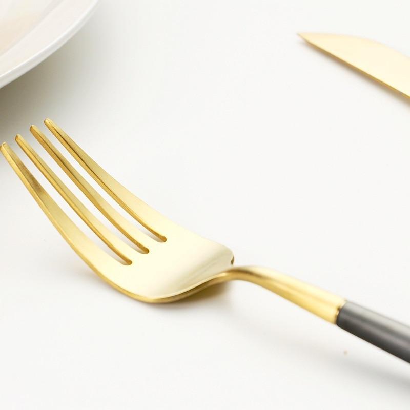 Gold Dipped Elegant Cutlery Flatware