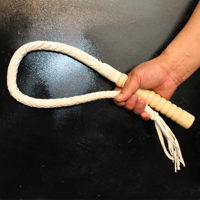 White 3 Size Leather Whip Bdsm Spanking Impact Play Toy