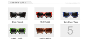 Handmade Brown Natural Wooden Sunglasses Polarized Gradient Lens