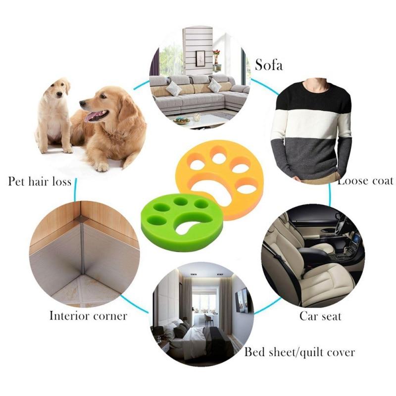 2 Pack Pet Hair Remover Dog Cat Fur Laundry Removal Cleaning Tool