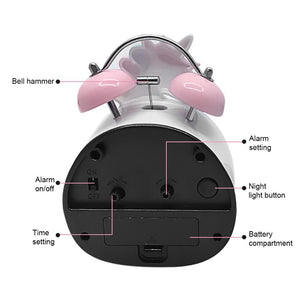 Cute Cartoon Unicorn Alarm Clock Kawaii Bedroom Accessories