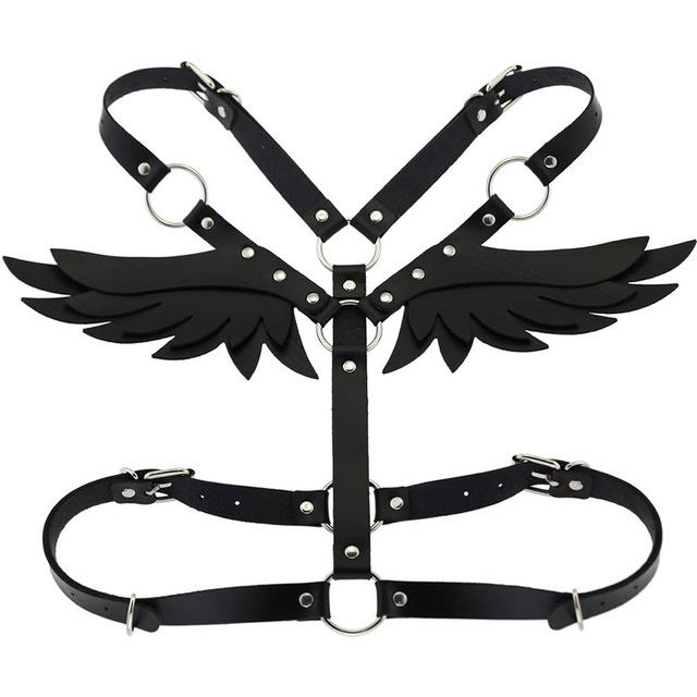 House Of Dasein Angel Wings Body Harness 16 Colours Bondage Fetish Clothing Bdsm