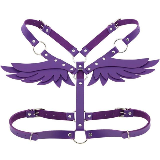 House Of Dasein Angel Wings Body Harness 16 Colours Bondage Fetish Clothing Bdsm