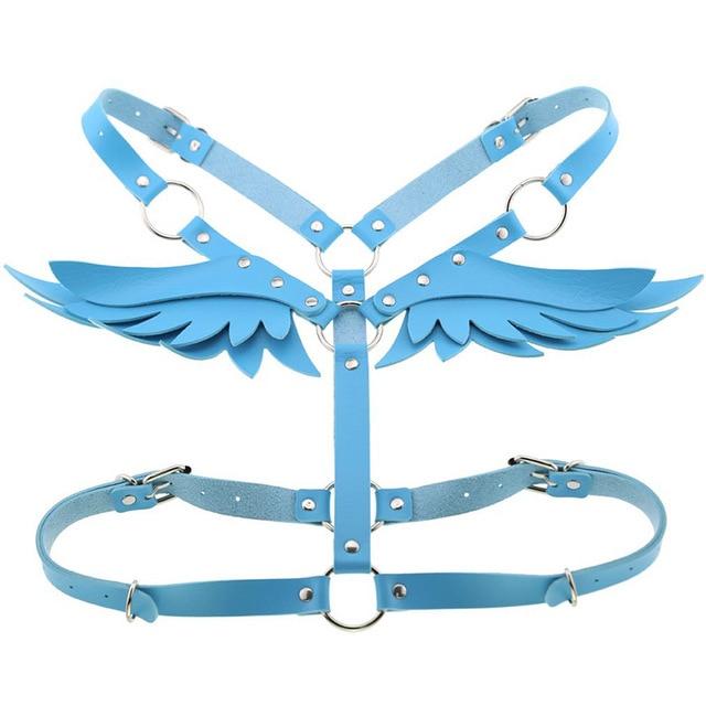 House Of Dasein Angel Wings Body Harness 16 Colours Bondage Fetish Clothing Bdsm