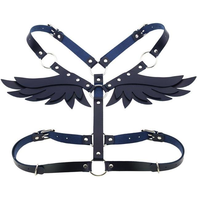 House Of Dasein Angel Wings Body Harness 16 Colours Bondage Fetish Clothing Bdsm