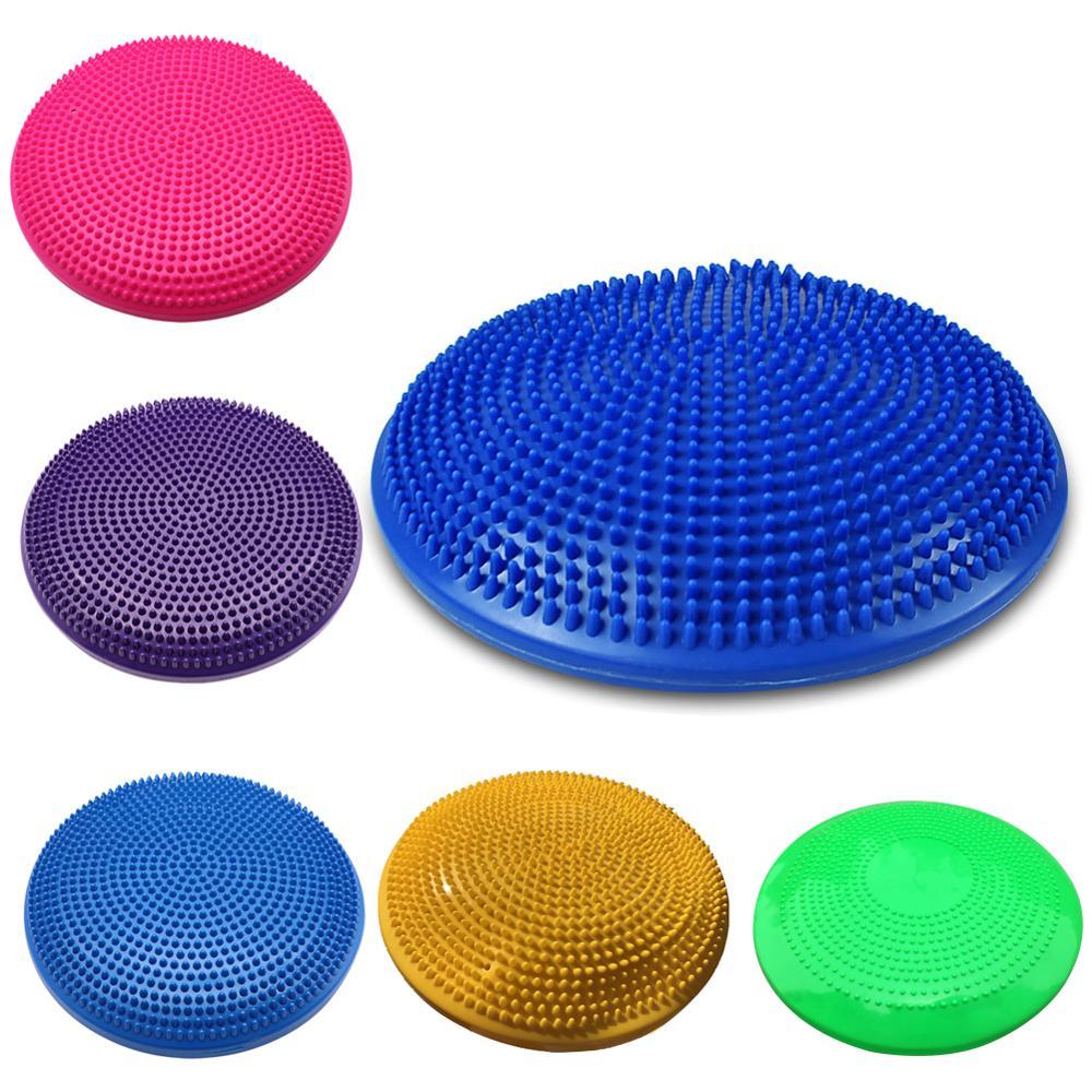 Inflatable Yoga Massage Ball Pad Gym Fitness Wobble Stability Balance Disc F01