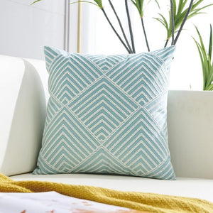 Modern Geometric Embroidered Velvet Cushion Covers Home Decor