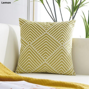 Modern Geometric Embroidered Velvet Cushion Covers Home Decor