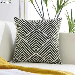 Modern Geometric Embroidered Velvet Cushion Covers Home Decor