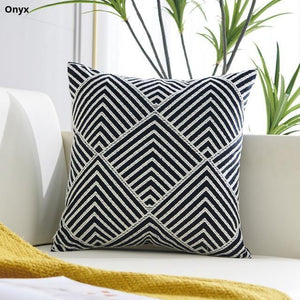 Modern Geometric Embroidered Velvet Cushion Covers Home Decor