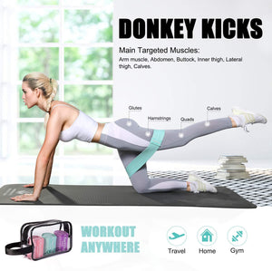 3 / Set Fabric Resistance Bands Butt Exercise Loop Hip Circle Legs Glutes Women Fitness