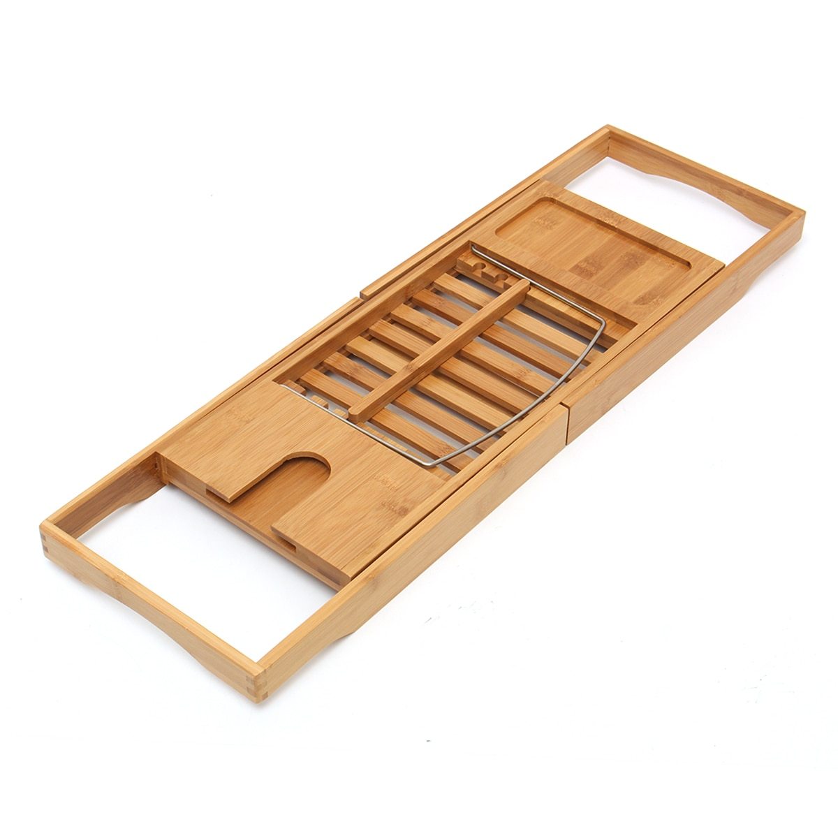 Luxury Bamboo Bath Shelf Bathtub Tray Caddy Bathroom Accessories