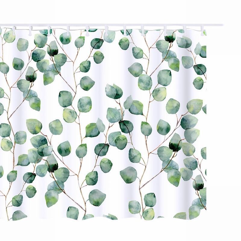 Watercolor Eucalyptus Shower Curtain