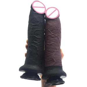 23. 9.3Inch Silicone Faak Dildo Realistic 5Cm Thick Butt Plug Anal Brown