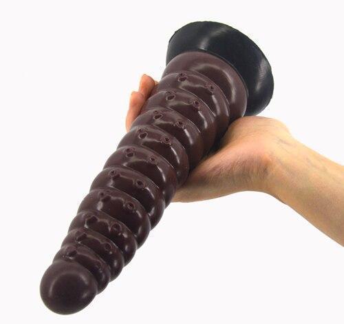 House Of Dasein Faak 25Cm Silicone Dildo Butt Plug Anal Sex Toy Brown Pink 5.2Cm Thick