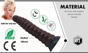 House Of Dasein Faak 25Cm Silicone Dildo Butt Plug Anal Sex Toy Brown Pink 5.2Cm Thick
