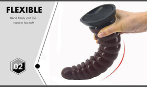 House Of Dasein Faak 25Cm Silicone Dildo Butt Plug Anal Sex Toy Brown Pink 5.2Cm Thick