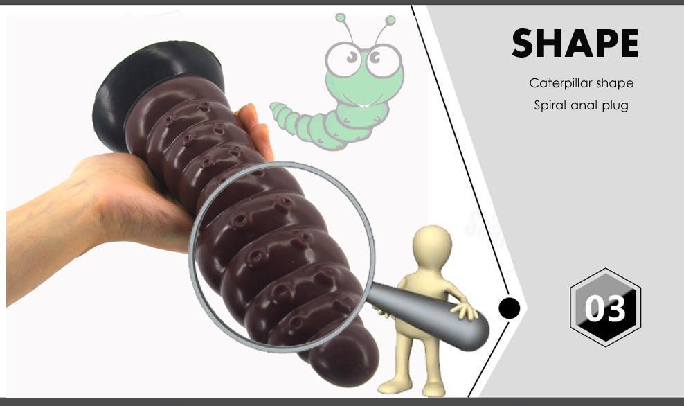 House Of Dasein Faak 25Cm Silicone Dildo Butt Plug Anal Sex Toy Brown Pink 5.2Cm Thick
