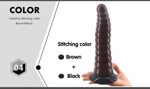 House Of Dasein Faak 25Cm Silicone Dildo Butt Plug Anal Sex Toy Brown Pink 5.2Cm Thick