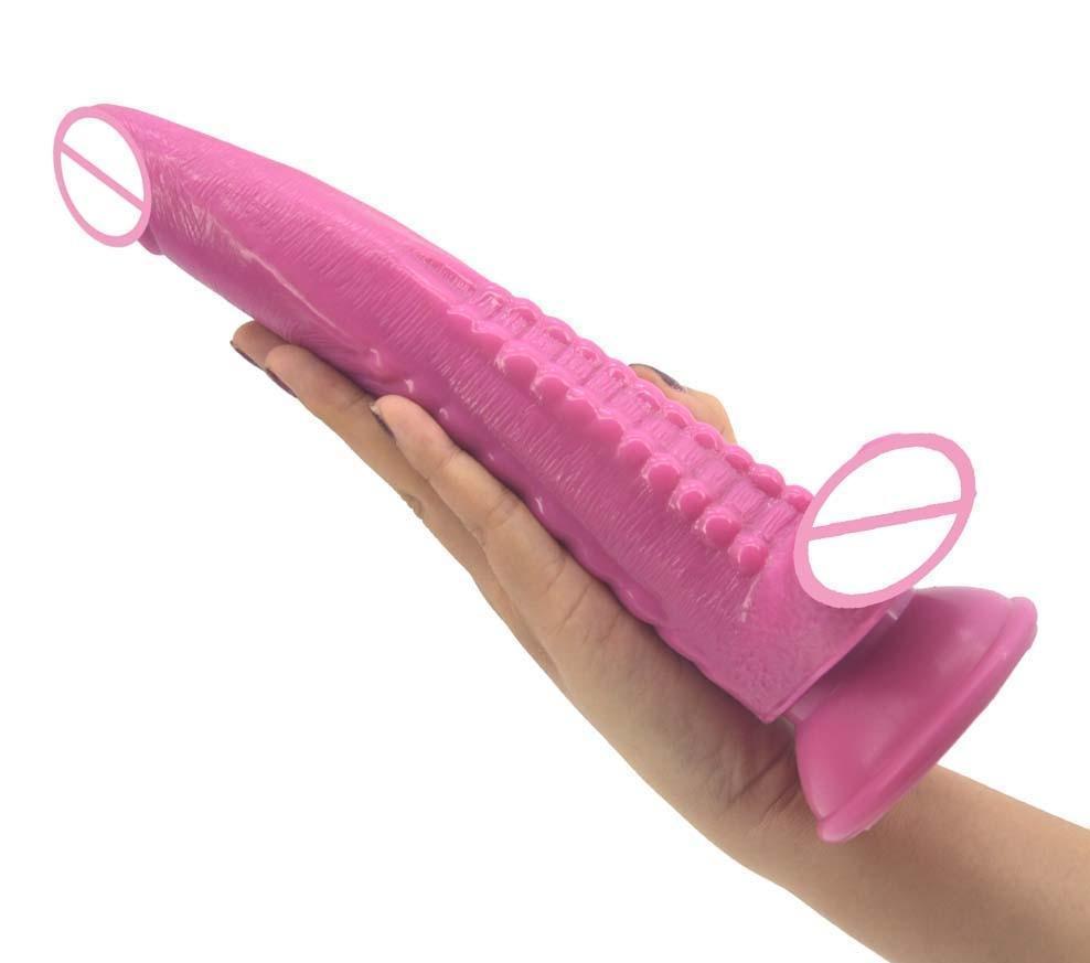 Faak 25.2Cm 9.9Inch Silicone Dildo Big Sex Toy 4.1Cm Thick Butt Plug Anal Black