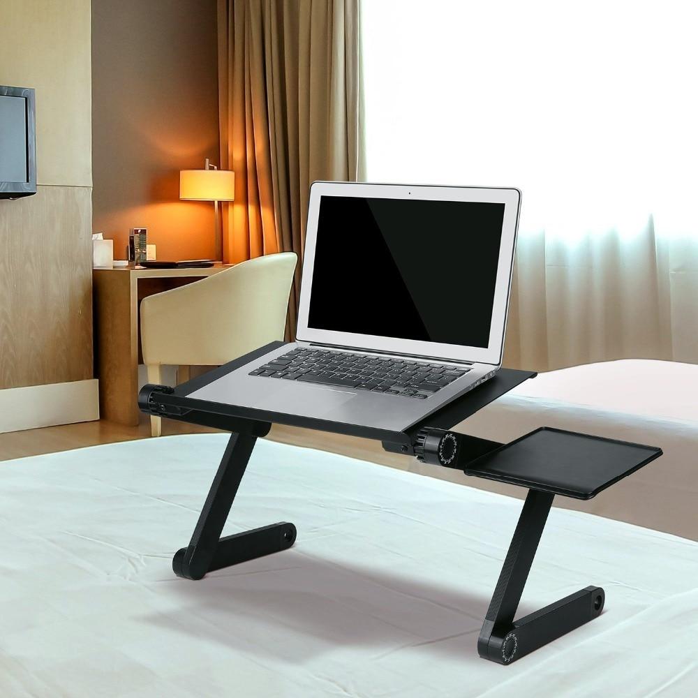 Folding Portable Laptop Desk Ergonomic Aluminum Bed Stand