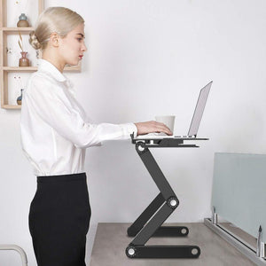 Folding Portable Laptop Desk Ergonomic Aluminum Bed Stand