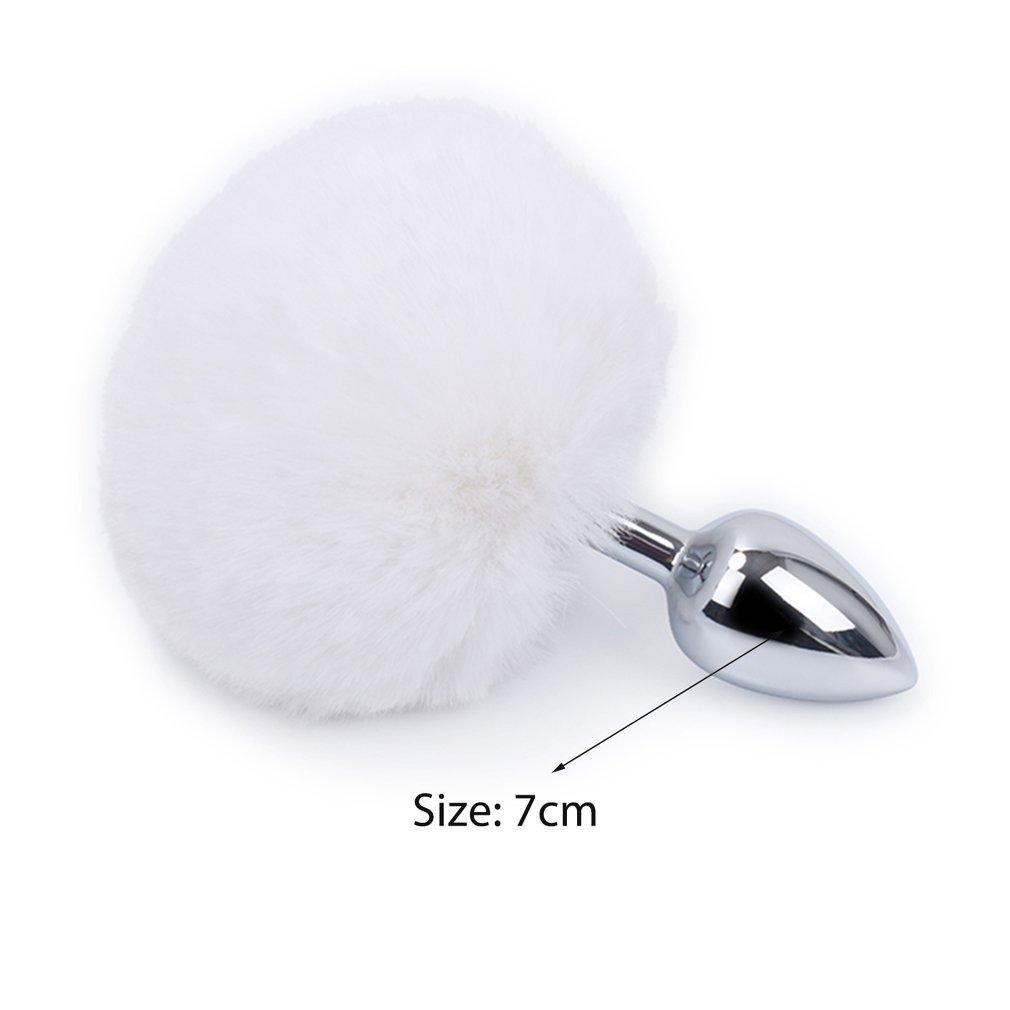 House Of Dasein White Or Pink Bunny Tail Butt Bdsm Pet Rabbit Cosplay Metal Anal Plug