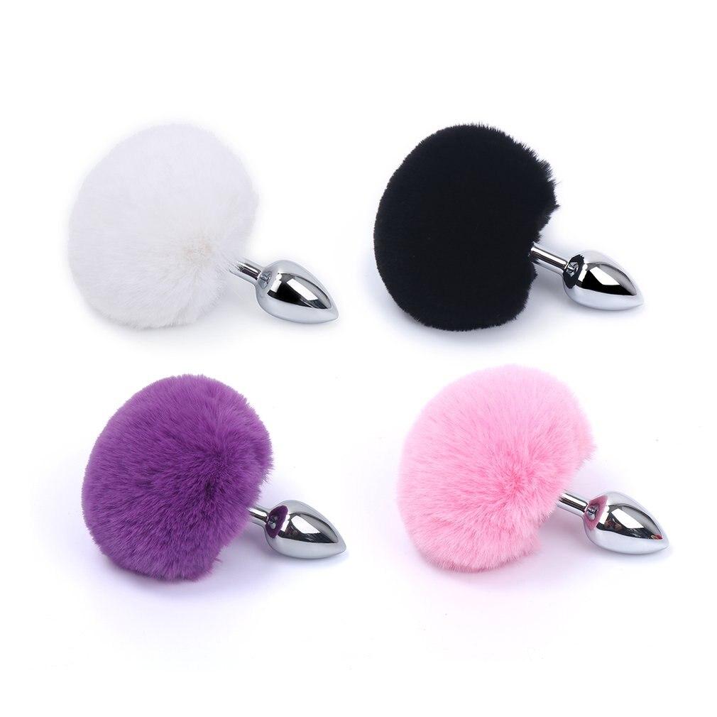 House Of Dasein White Or Pink Bunny Tail Butt Bdsm Pet Rabbit Cosplay Metal Anal Plug