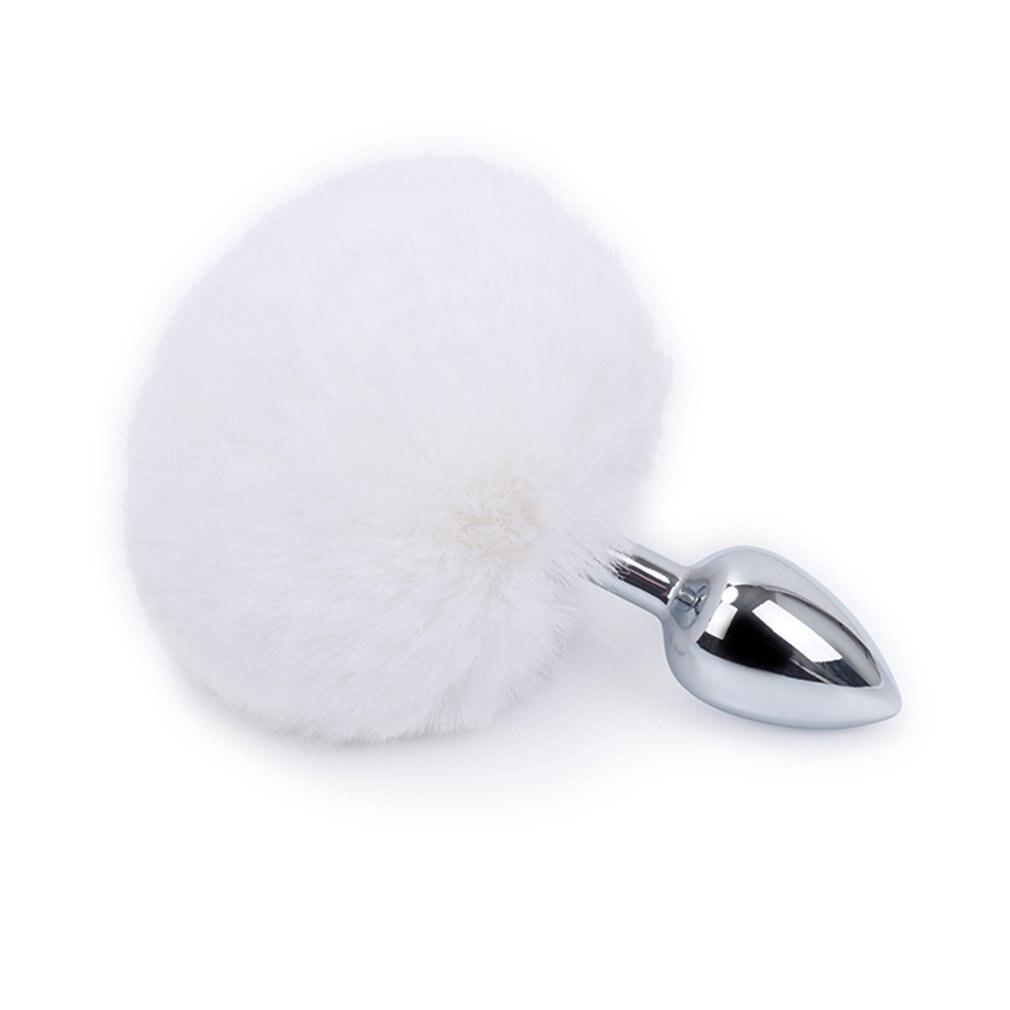 House Of Dasein White Or Pink Bunny Tail Butt Bdsm Pet Rabbit Cosplay Metal Anal Plug