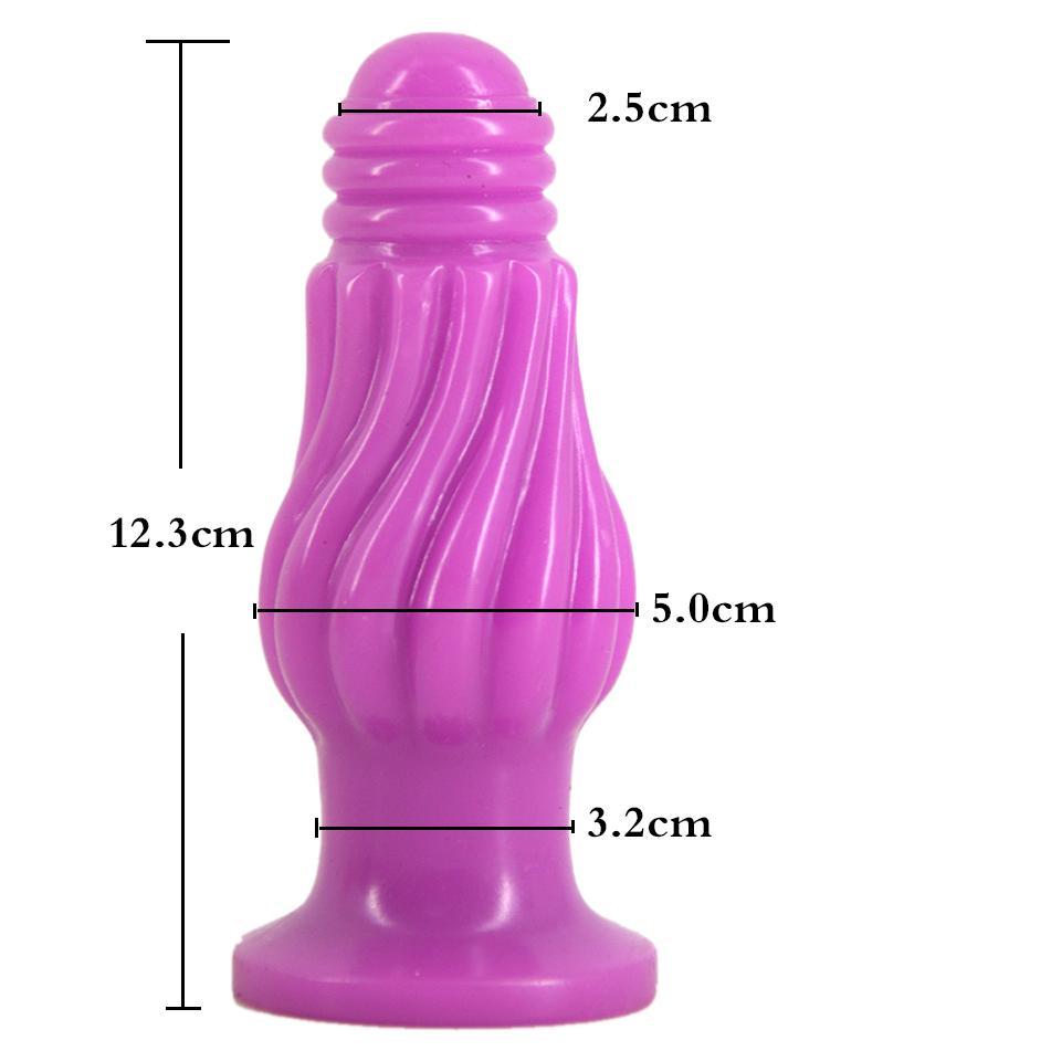 Faak Fantasy Dildo Dong Rubber Butt Plug Pink 12.3Cm 5Cm Thick