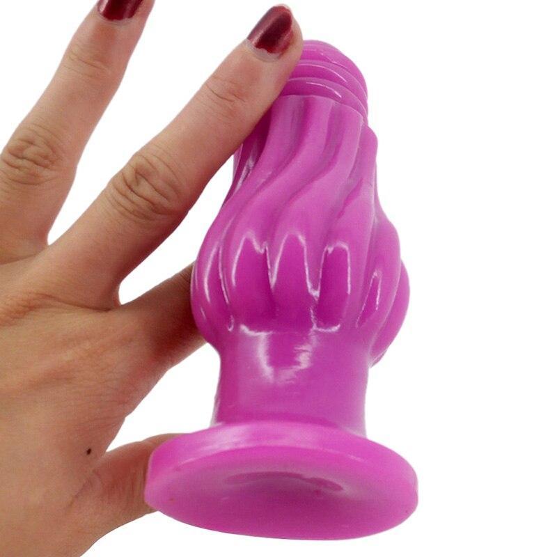 Faak Fantasy Dildo Dong Rubber Butt Plug Pink 12.3Cm 5Cm Thick