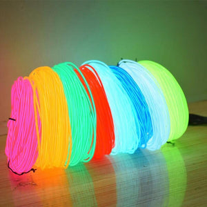 House Of Dasein El Wire Glowing Neon Diy Decorations Dance Party Costumes 1M / 3M 5M