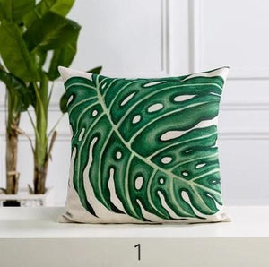 Tropical Plant Cushion Covers Coastal Home Decor