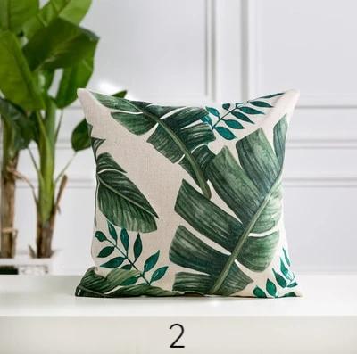 Tropical Plant Cushion Covers Coastal Home Decor